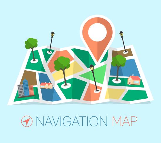 Mapa de navegación vector