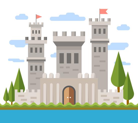 Flat Castle Design vector