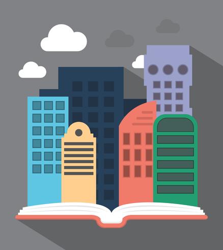 City in the Book vector