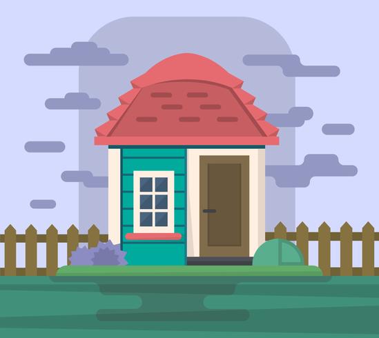 Flat Family House vector