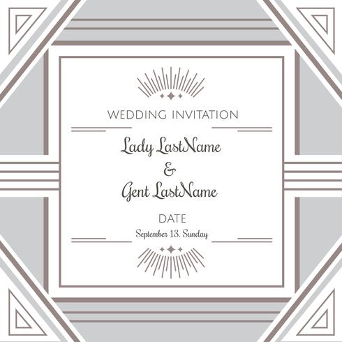 Vector de invitación de boda