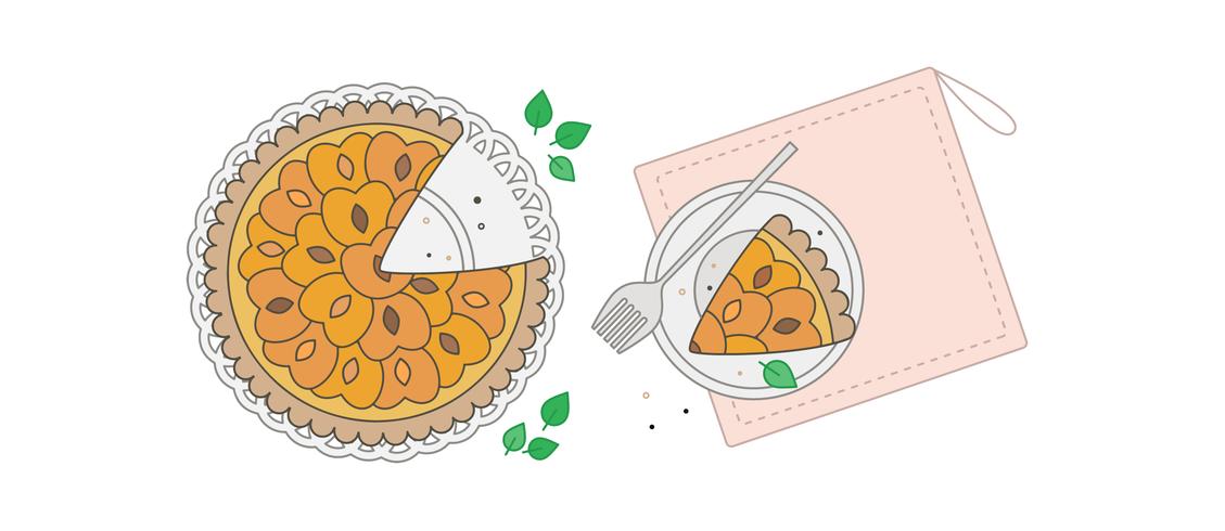 Peach Pie Vector