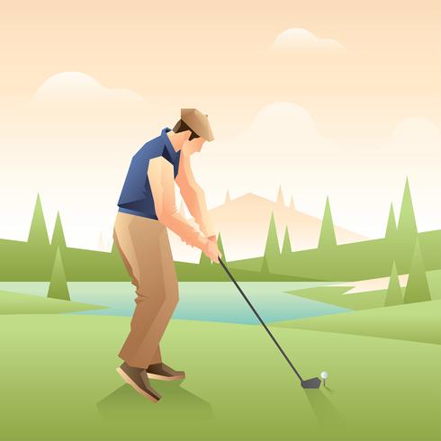 Vintage Golf Vector