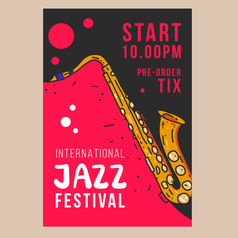 Cartel del Festival de Jazz vector