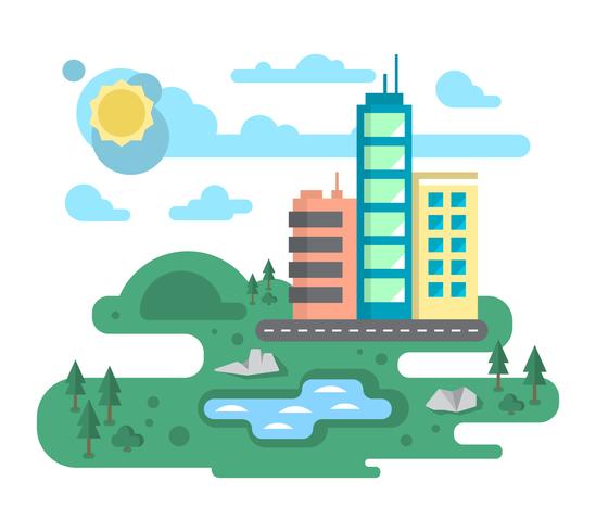 Diseño de paisaje urbano vector