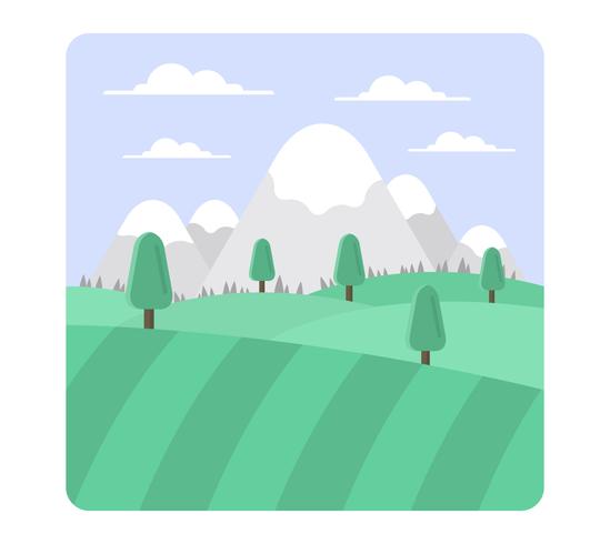 Flat Landscape Design vector