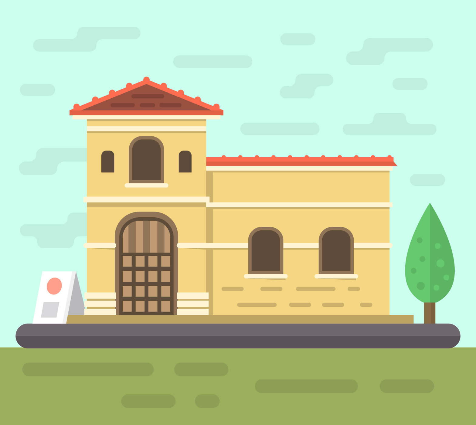 Flat House Design - Download Free Vectors, Clipart ...