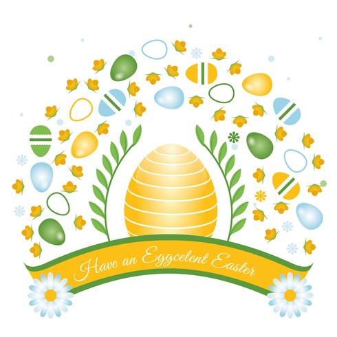 Easter Spring Holiday Vector Background