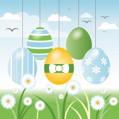 Easter Spring Holiday Vector Background