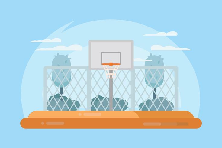 Vector de la cancha de baloncesto