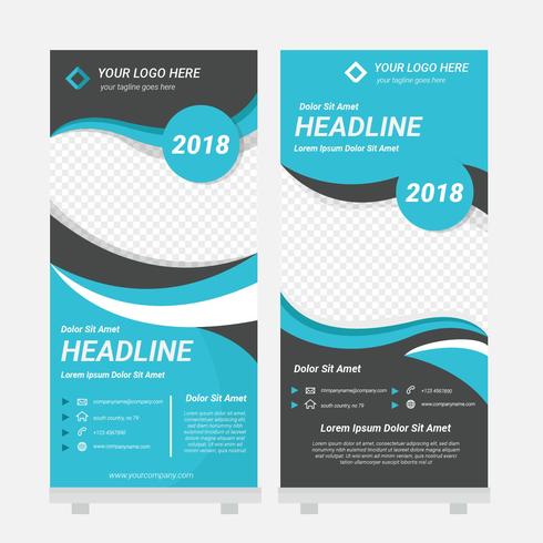 Standee Design Template Vector