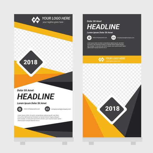 Standee Design Template Vector