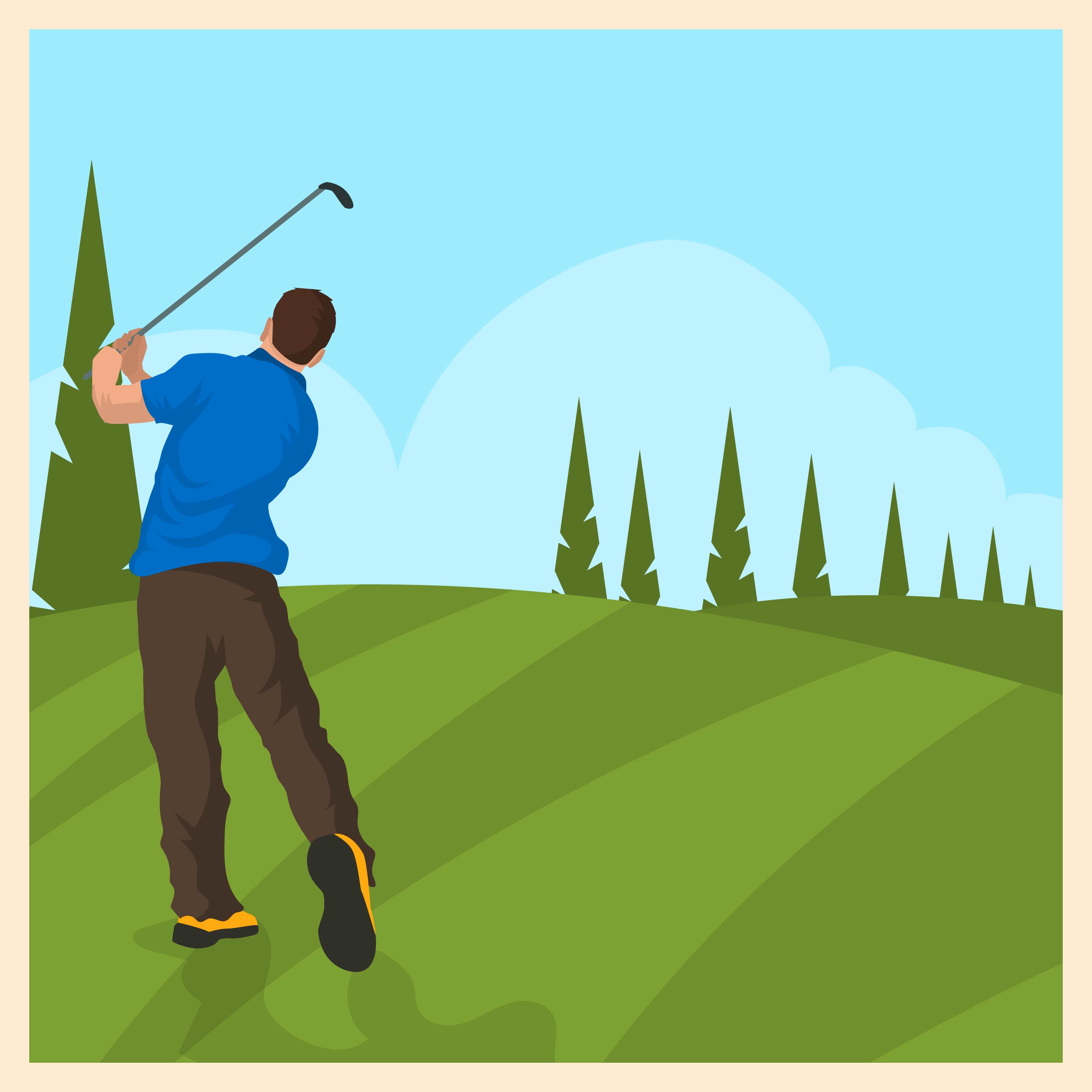 Retro Golf Clip Art