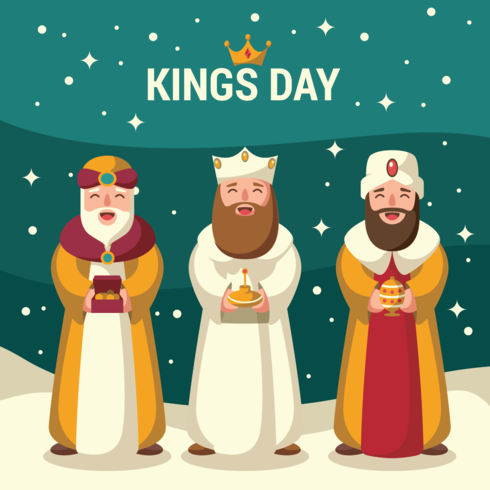 Ilustración del día de Reyes vector