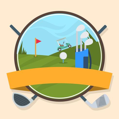 Vintage Badge Golf Vector