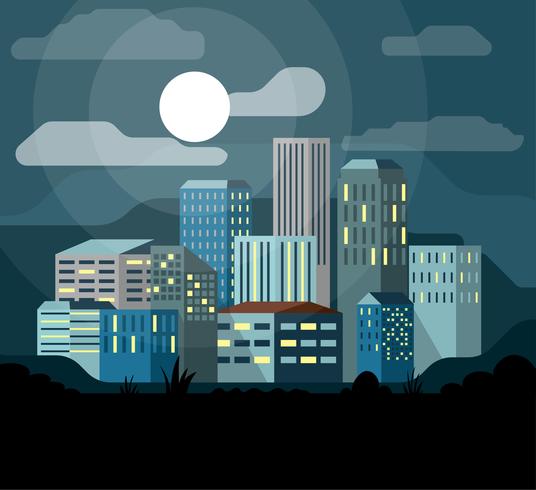 Flat Design Vector Landscape Illustration