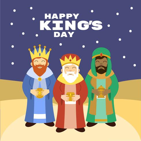 Clip art del día de reyes vector