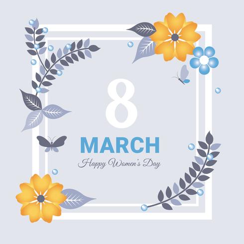 March 8 Greeting Card Vector