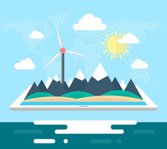 Flat Design Landscape vector