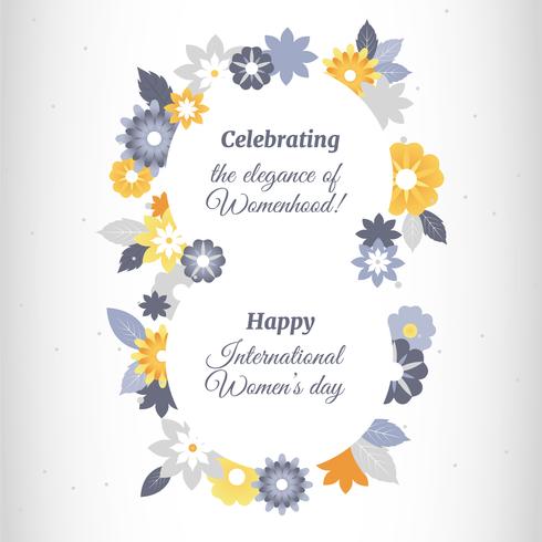 Women's Day Greeting Card Vector