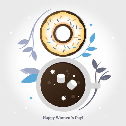 Vector de tarjeta de felicitación del día de la mujer