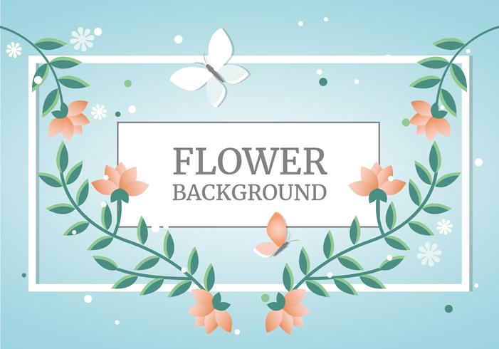 Flat Design Vector Spring Greeting Card Design