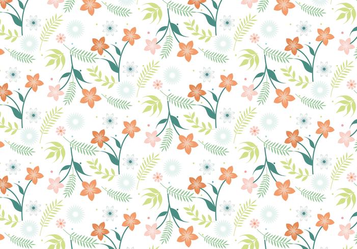 Flat Design Vector Spring Pattern Design