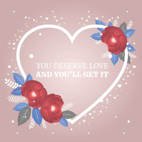 Postcard to Valentine's Day Vector Illustration