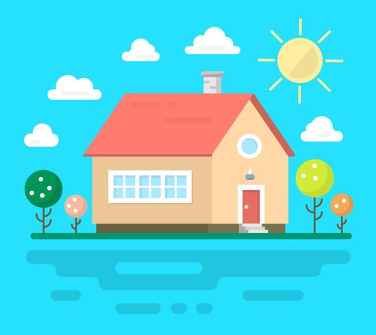 Flat Family House vector