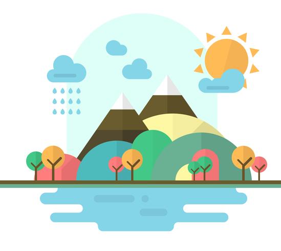 Flat Landscape Design vector