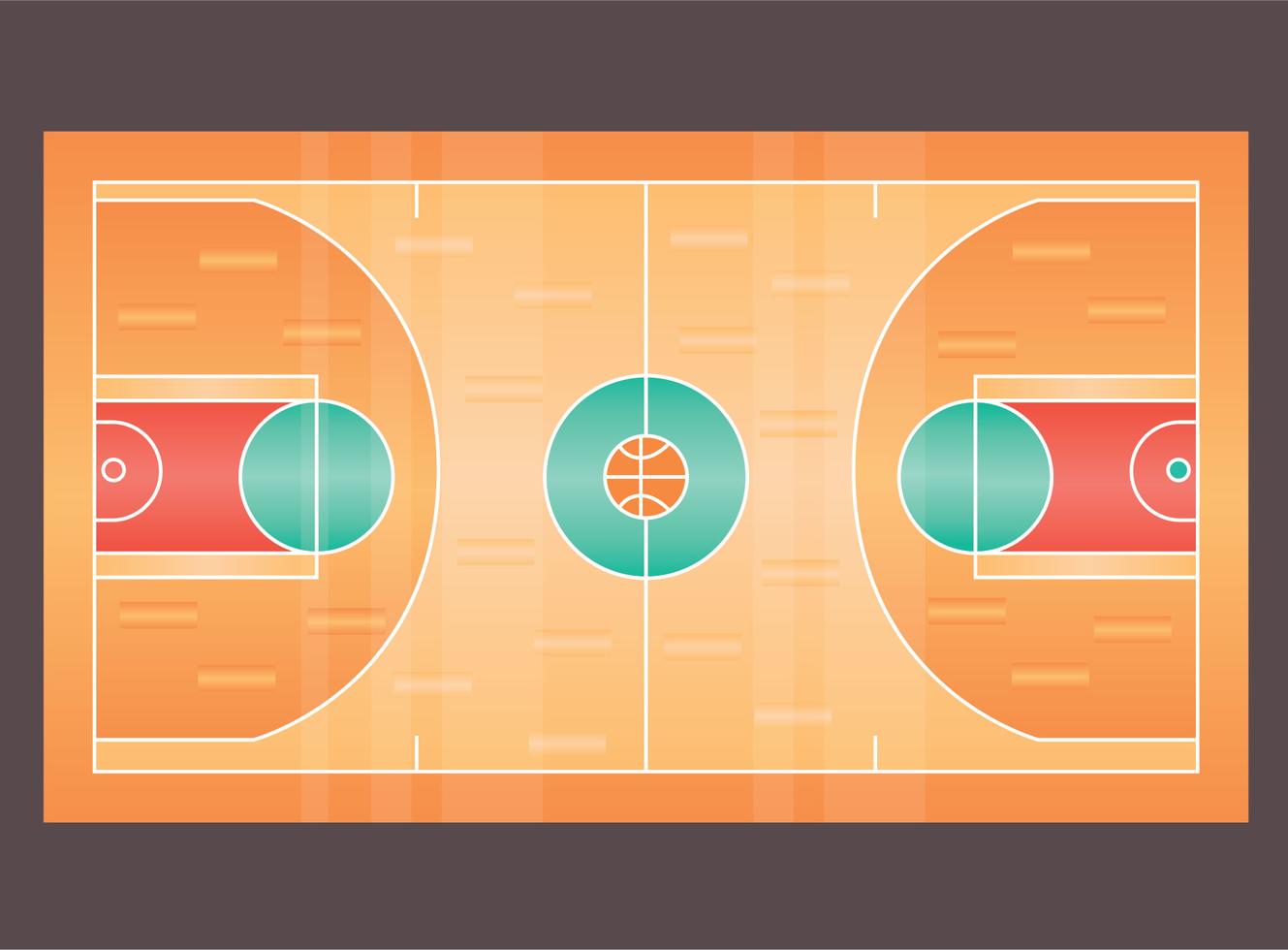 Basketball Court Isolated Vector 183763 Vector Art at Vecteezy