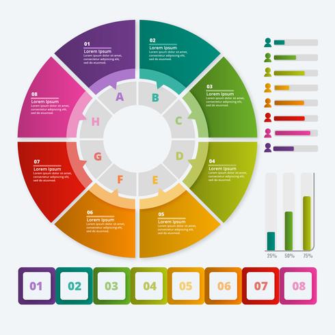 Vector colorido infografía