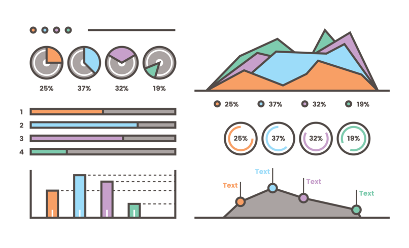 Visualización de datos gráficos vector