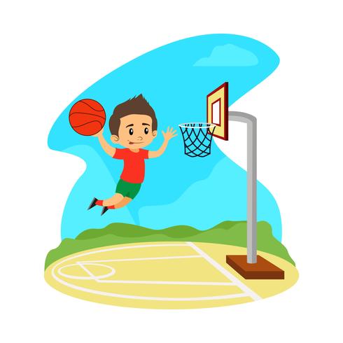 Slam dunk kids vector