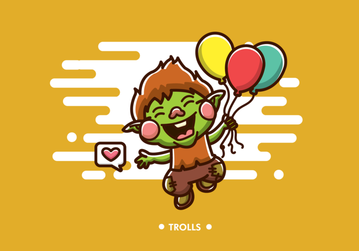 Vector de dibujos animados de Trolls