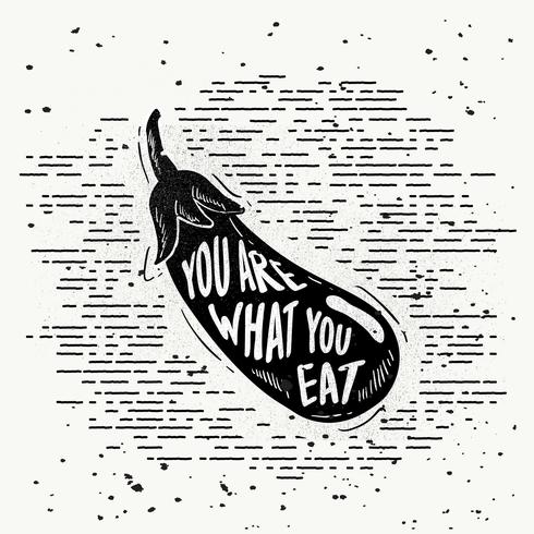 Hand-Drawn Eggplant Silhouette Vector
