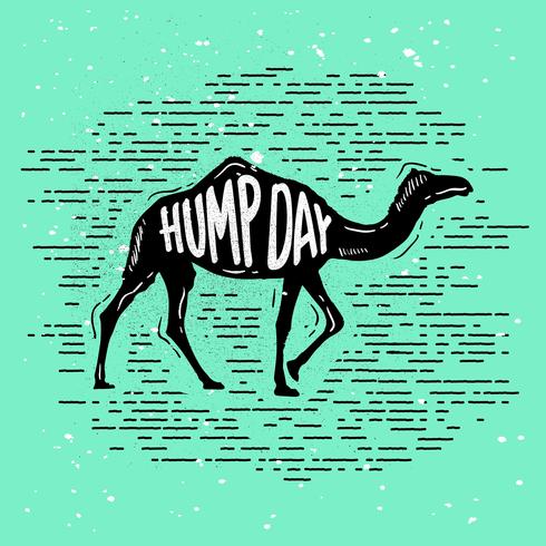 Hand-Drawn Camel Silhouette Vector