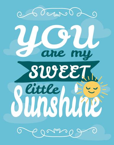 My Sunshine Wall Art Poster vector