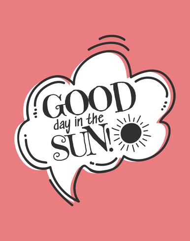 Good Day in the Sun Wall Art Poster vector