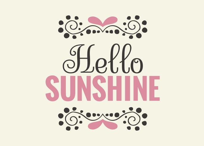 Hello Sunshine Wall Art Poster vector