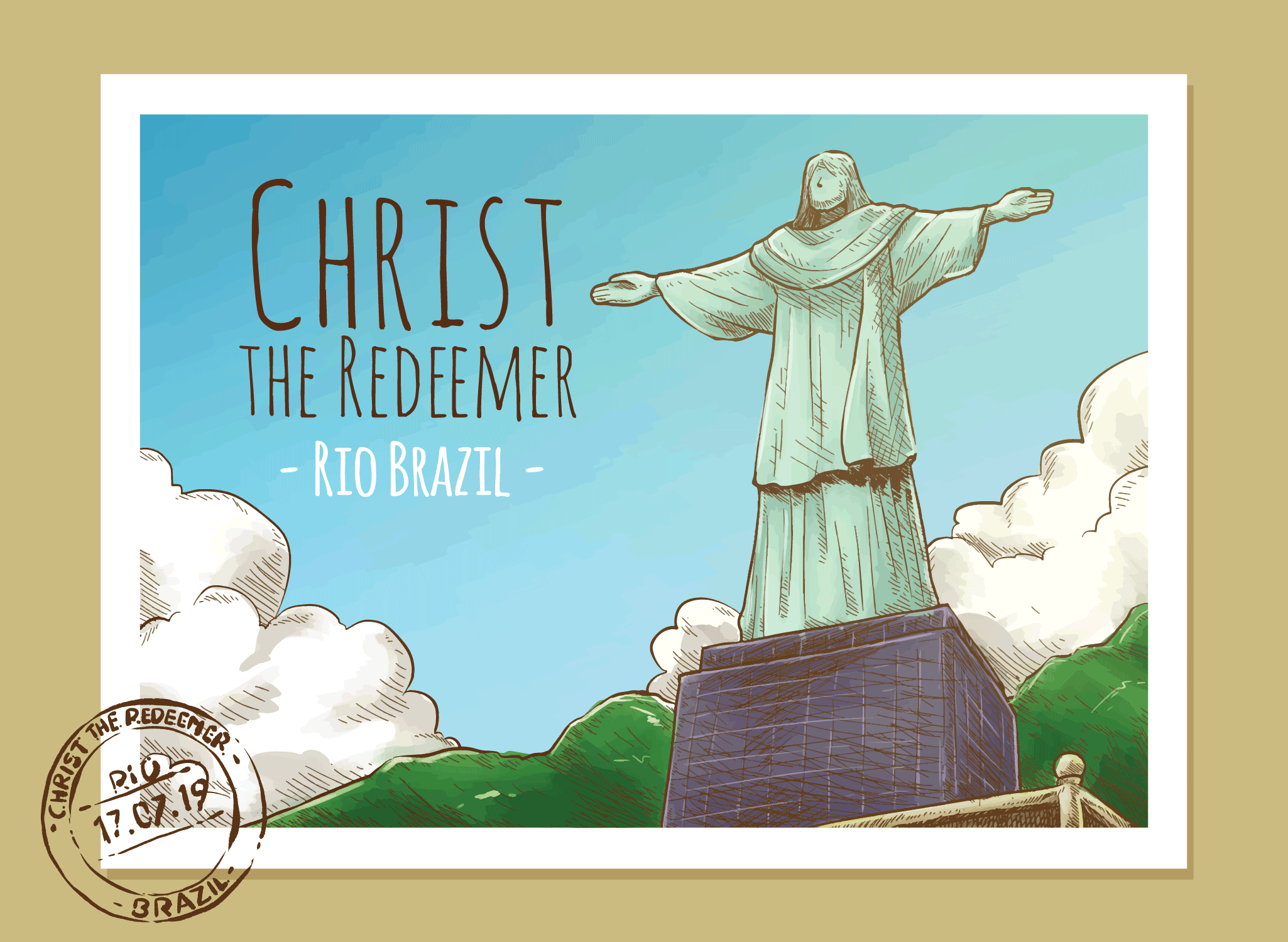 Postcards of The World 184301 Vector Art at Vecteezy