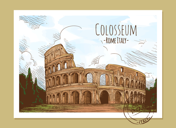 Postcards of The World vector