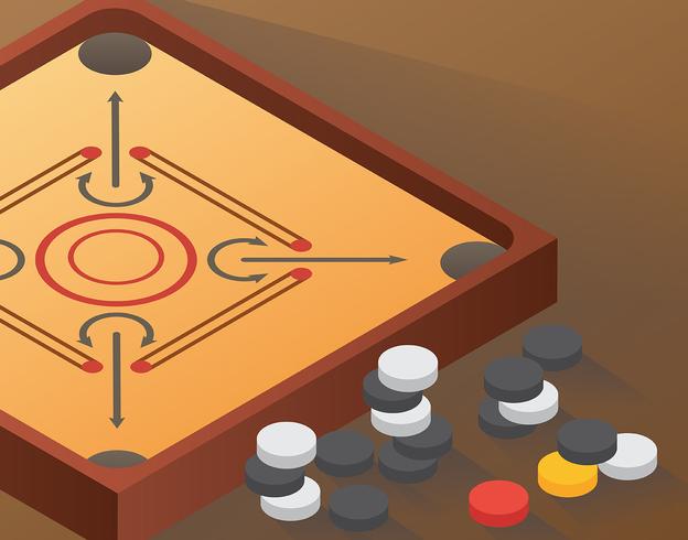 Carrom Illustration vector