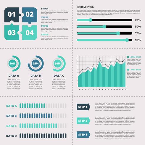 Plantilla de elementos de infografía empresarial vector