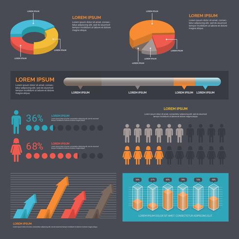 Elementos de vectores de visualización de datos