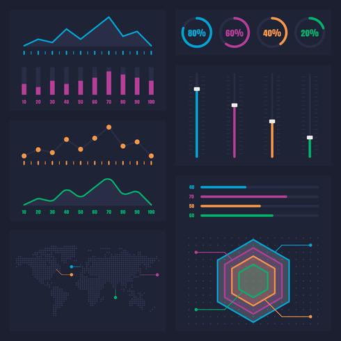 Diagrama estadístico Información Presentación de datos gráficos vector