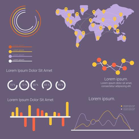 Flat Data Visualization Vector