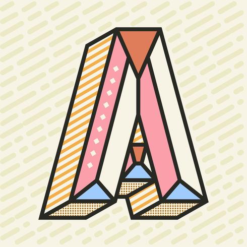 Letter A Typography Background vector