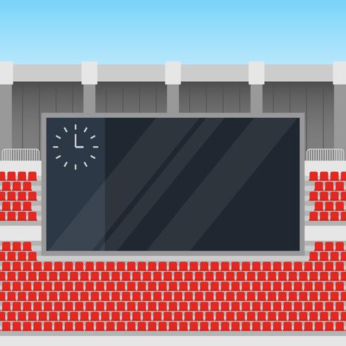 Jumbotron In The Corner Of An Outdoor Stadium Illustration vector