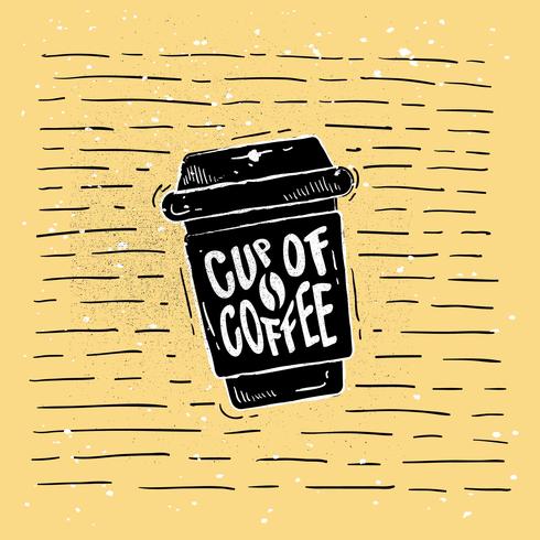 Hand-Drawn Coffee Silhouette Vector